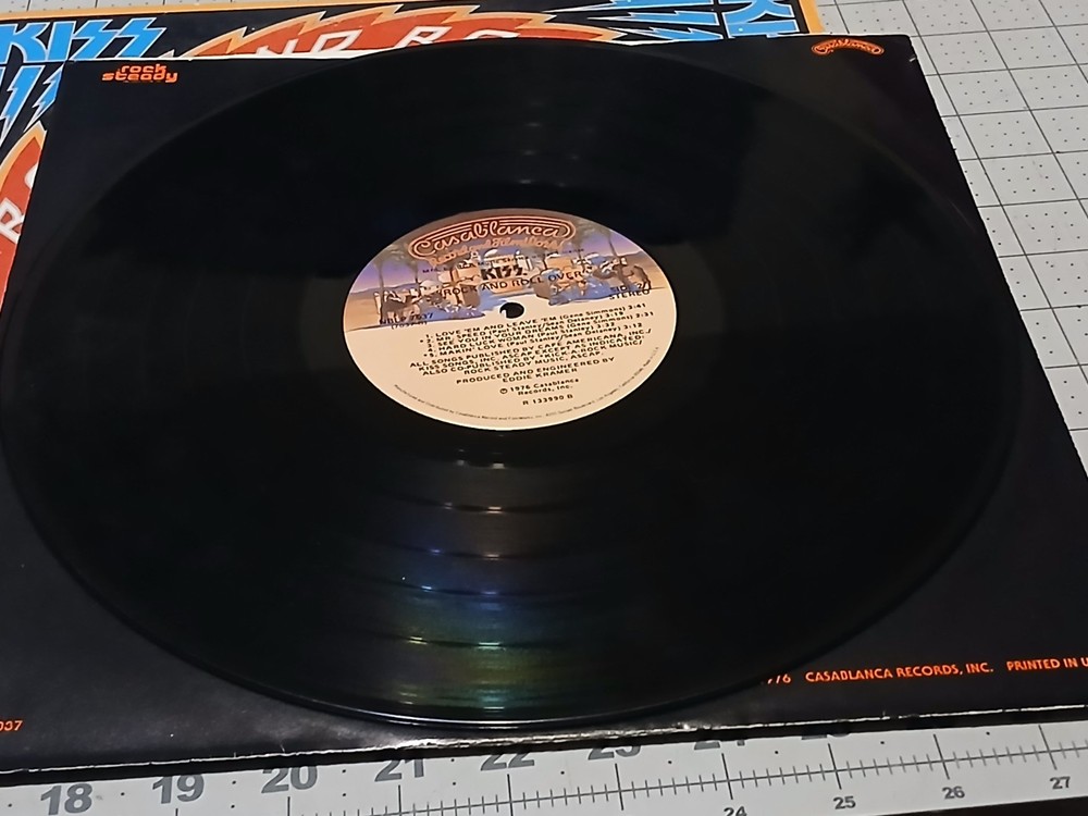 KISS LP ROCK N ROLL OVER 1976 BLUE TEAR DROP RCA