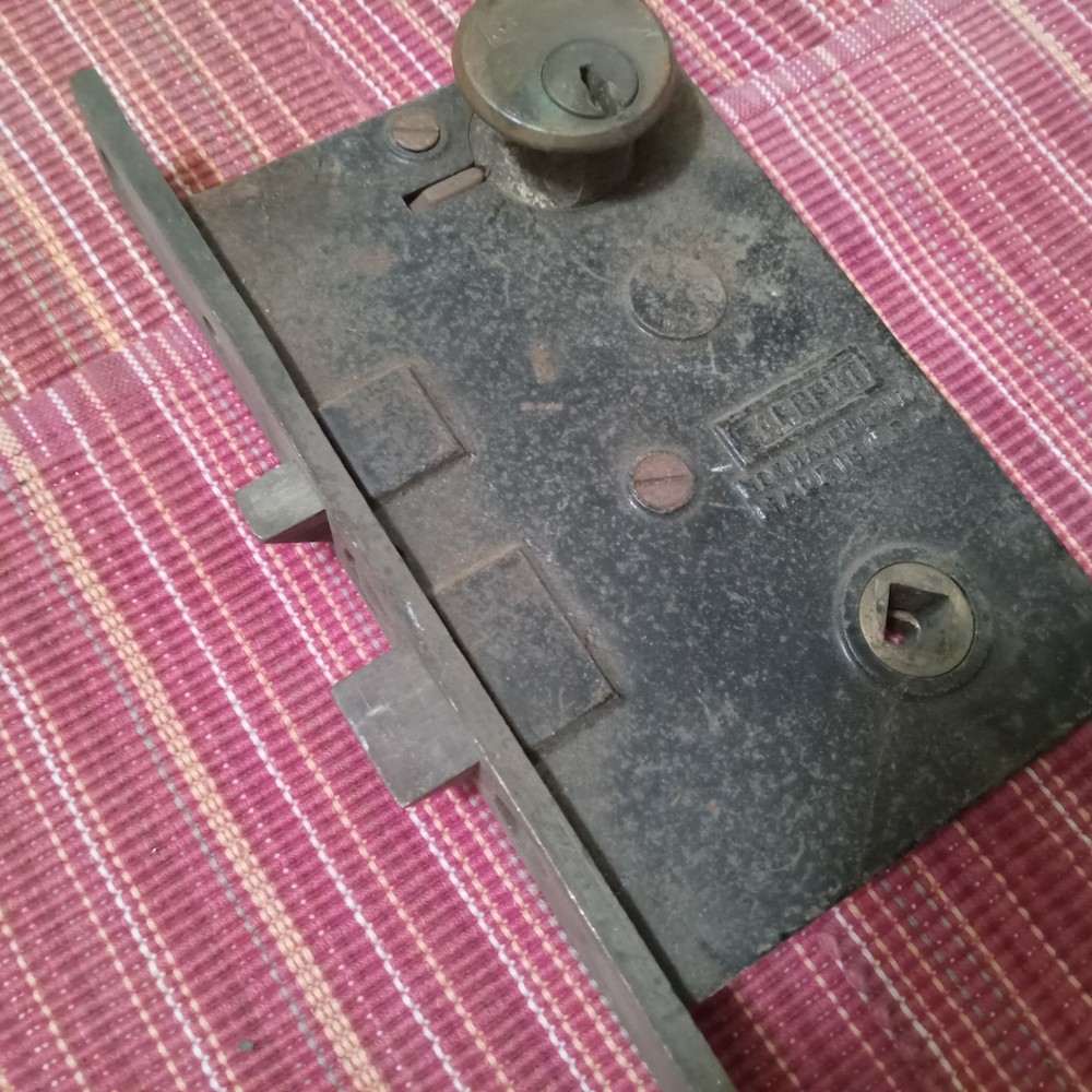 Antique Sargent Push Button Mortise Lock No Key