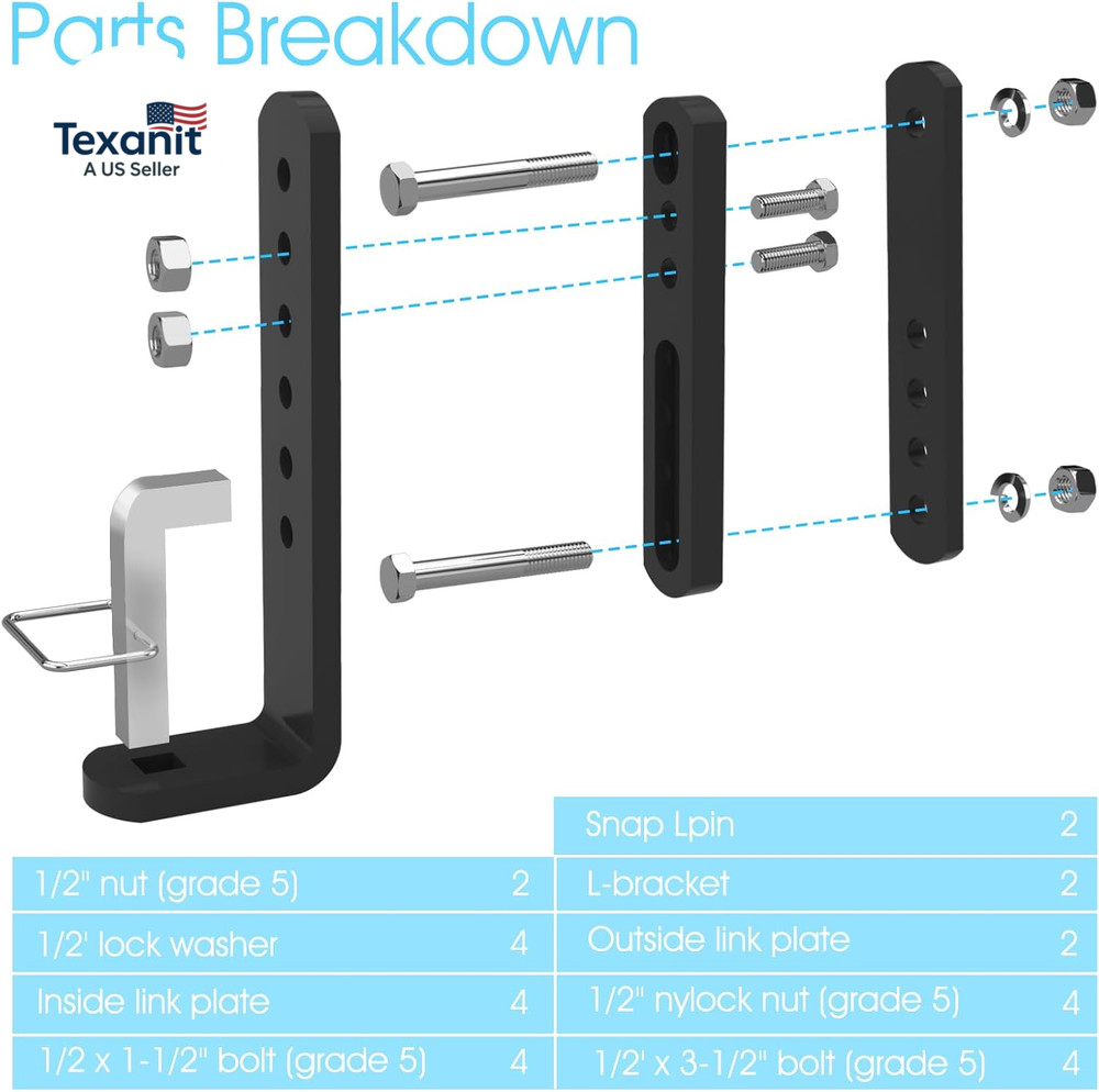 2PCS Trailer Sway Control Bracket Replacement for Equalizer Hitch-Weight Distrib