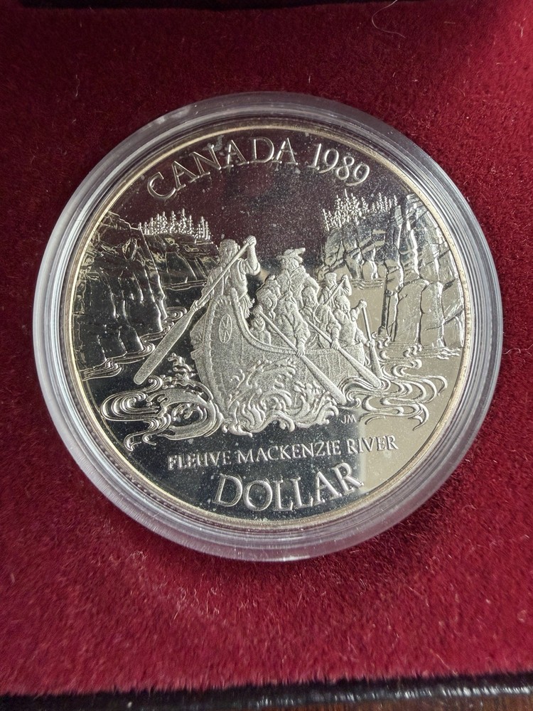 1989 Canada Silver Dollar Proof 50% Silver w/ Box & COA RCM