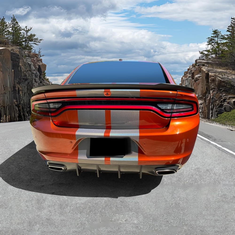 Rear Diffuser, Compatible with 2015-2018 Dodge Charger Base, Dodge Charger