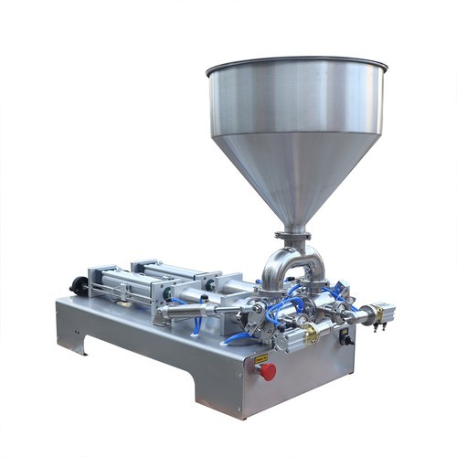 800W Double Head Liquid Paste Filling Machine Horizontal Pneumatic 50-500ml