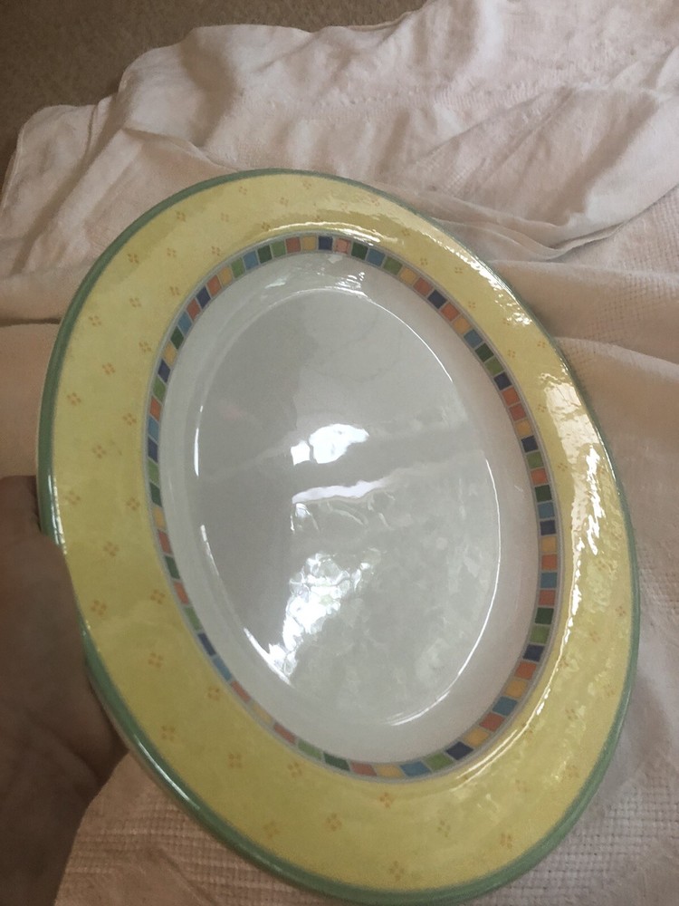 VILLEROY BOCH Twist Alea Limone Oval Serving Platter EUC