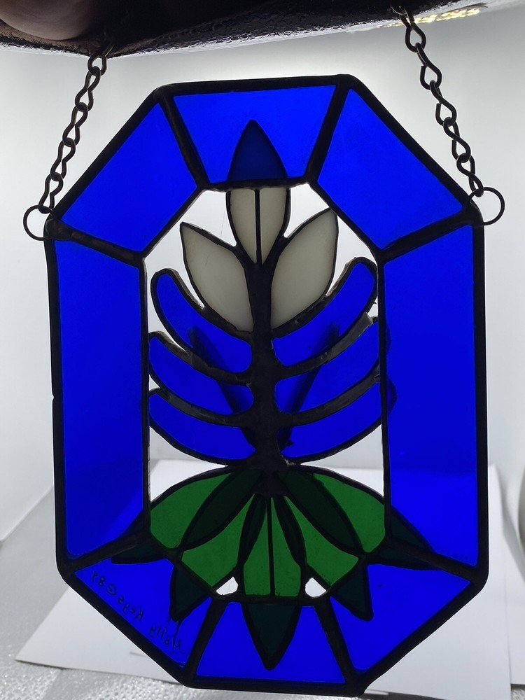 3D Stained Glass Flower Signed