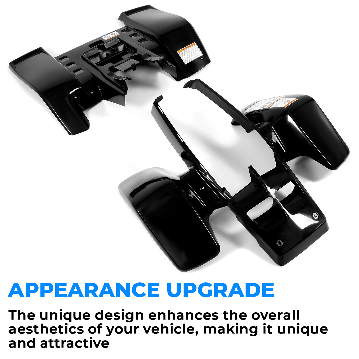 Front + Rear Fenders Plastic Body For 1987-2006 Yamaha Banshee 350 YFZ350 BLACK