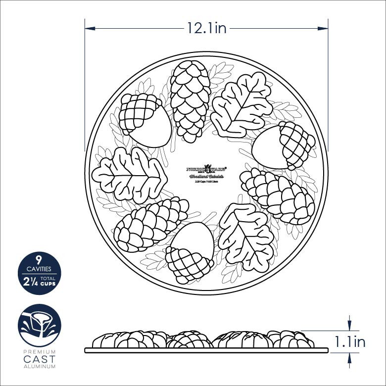 Nordic Ware Woodland Cakelet Pan