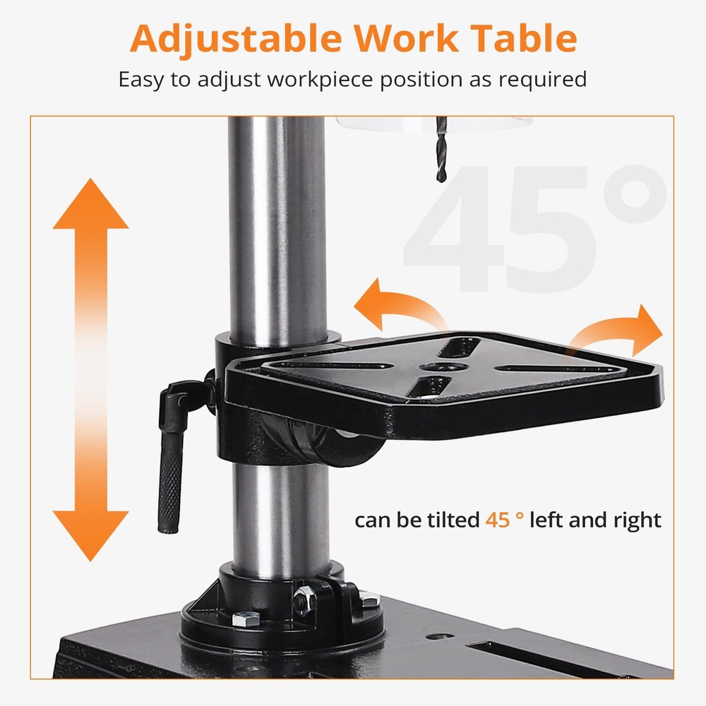 ⭐8"Drill Press Benchtop Drill Machine 2.5Amp Tabletop Wood Drill Machine 5 Speed