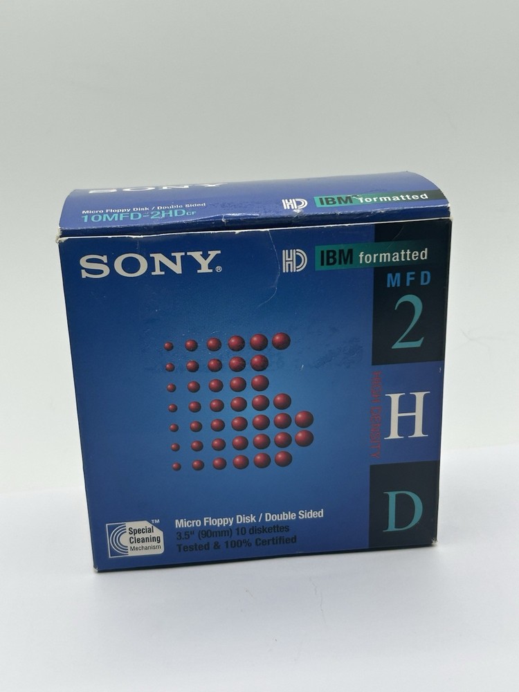 Sony 3.5" Floppy Disk 10 Pack 2HD IBM Formatted With Labels
