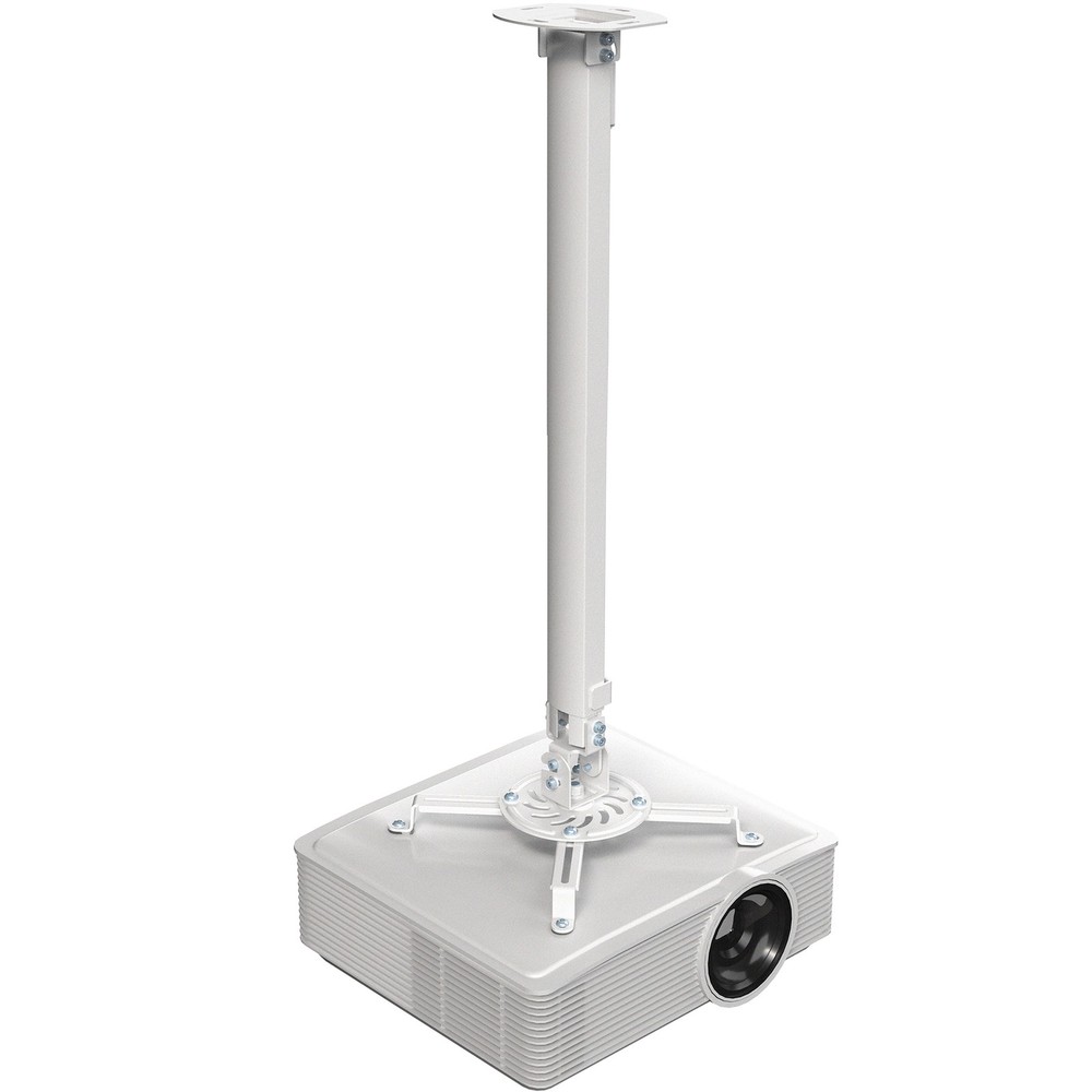 VIVO Universal White Tall Extending Projector Ceiling Mount, Height Adjustable
