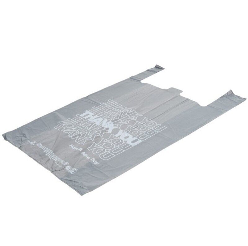 Bags Extra Large 18 x 8x 32 Gray Thank You T-Shirt Plastic Grocery Shopping Bags
