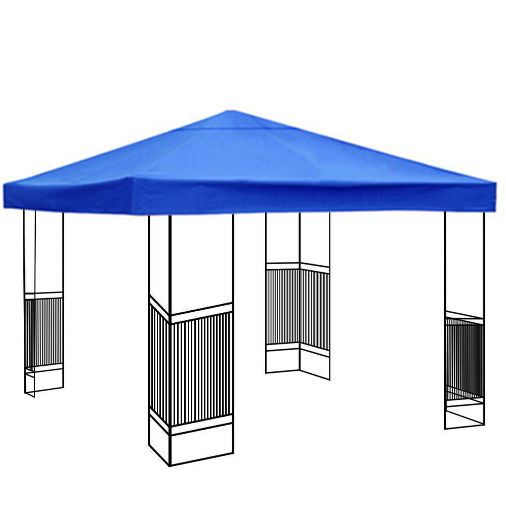 10'x10' Waterproof Gazebo Top Replacement Canopy 1 2Tier UV Sunshade Patio Cover