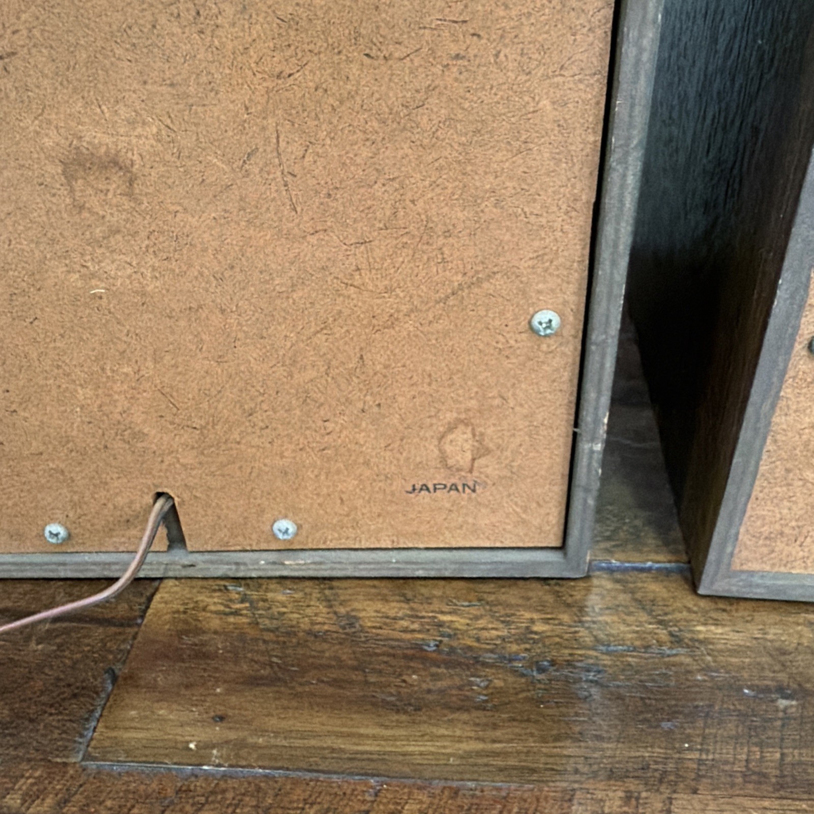 Vintage Made Japan Bookshelf Speakers Pair Wood Grain Retro Audio Tested Works