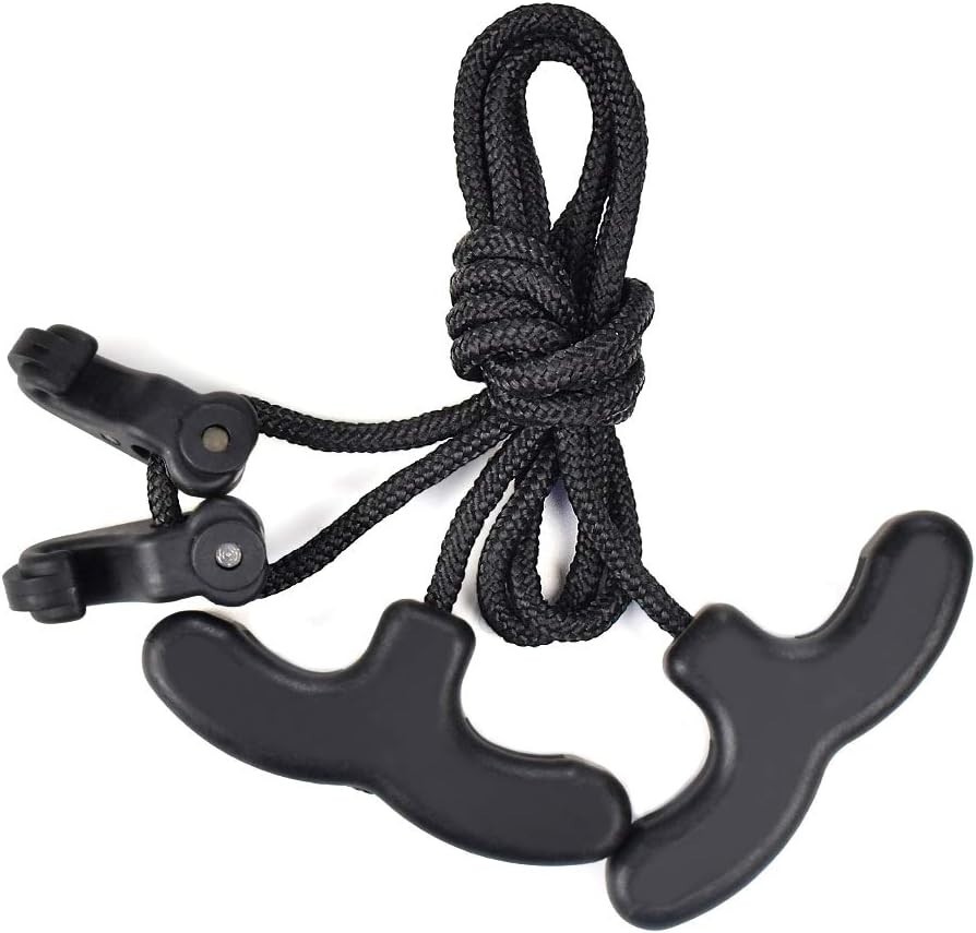 Crossbow Cocking Rope & Device Ambidextrous Handle Black Rope Plastic