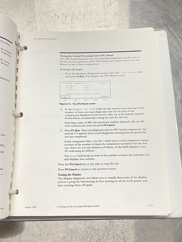 Perkin Elmer PE GeneAmp PCR System 2400 - Users Guide / Instructions Manual