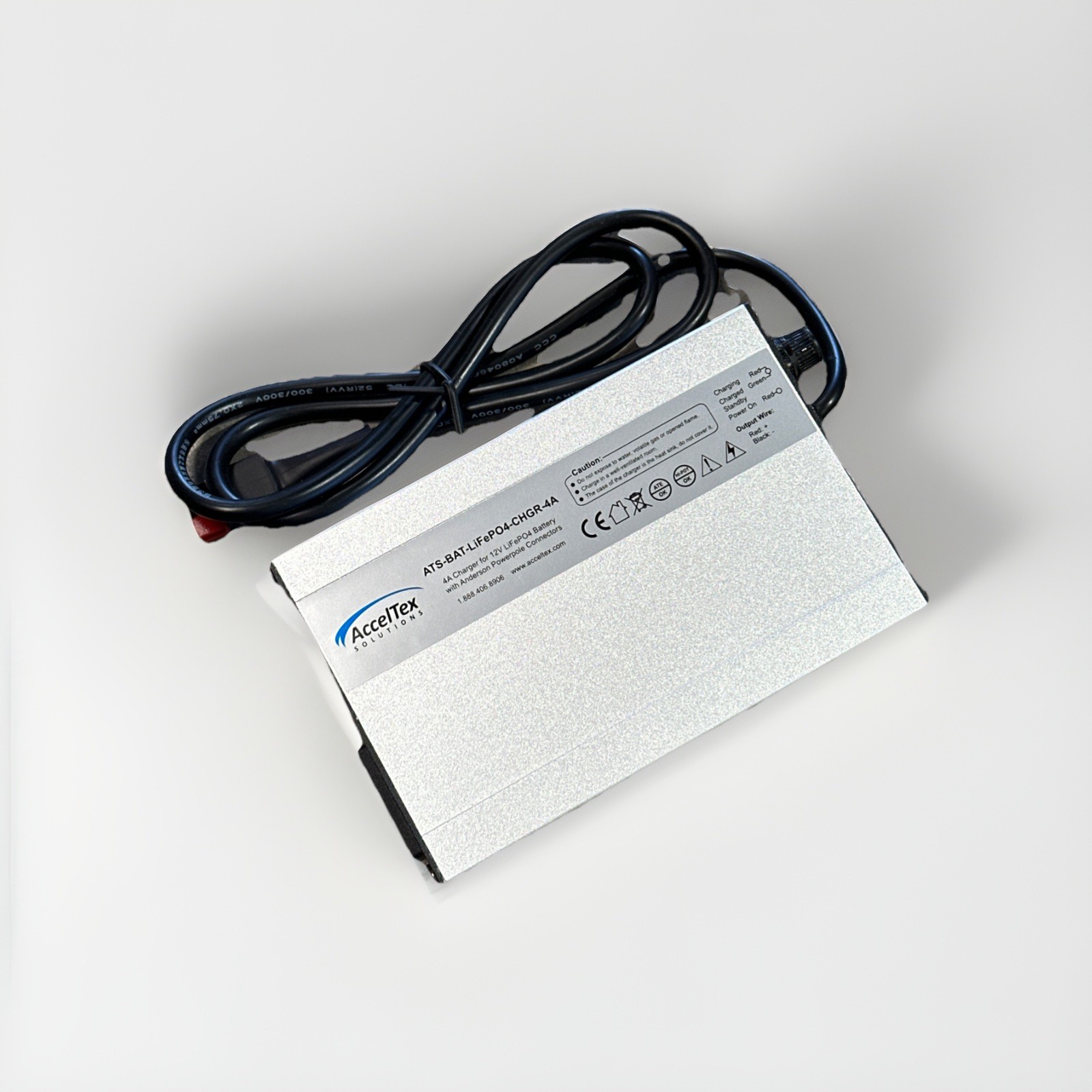 🔴 AccelTex ATS-BAT-LiFePO4-CHGR-4A 12V LiFePO₄ Battery Charger – NEW‼️