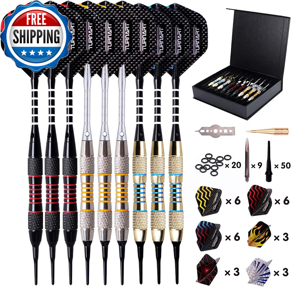 Darts Plastic Tip Professional Soft Tip Darts Set for Electronic Dartboard...