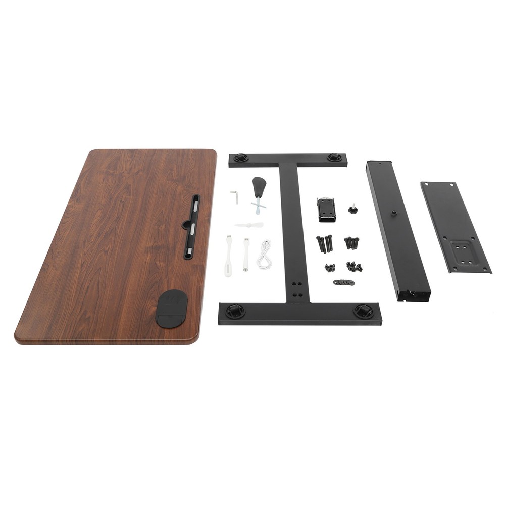 Adjustable Height Side Table Walnut Color Mobile Bedside Table dinner tray table