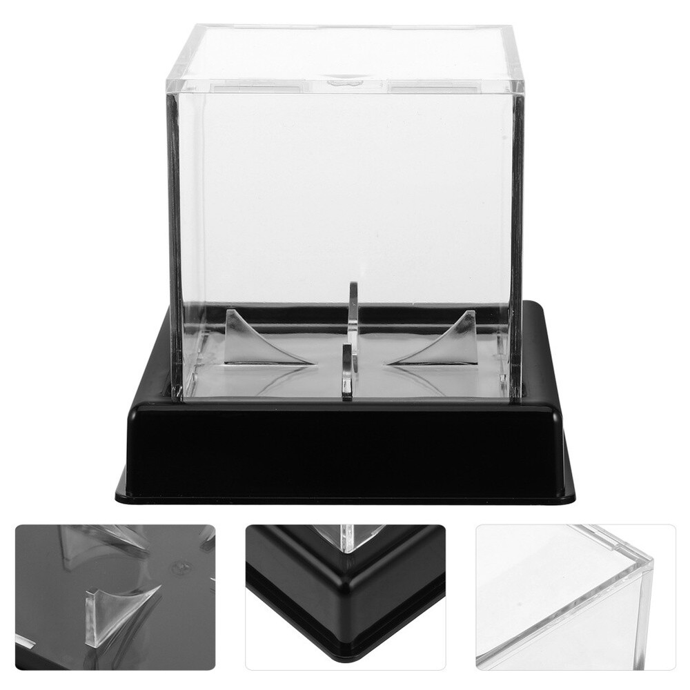 1PC Small Display Case Tennis Box Baseball Square Clear Box for Storage