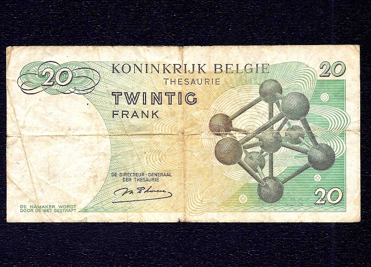 Belgium 20 Francs 1964 P- 138 ( Replacement )