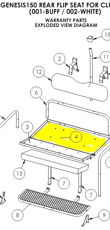 Replacement Stationary Deck for Madjax genesis 150 main deck