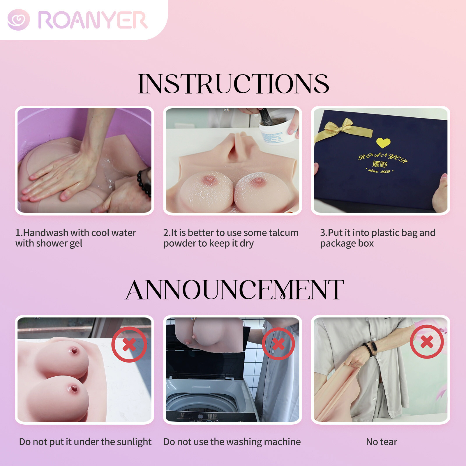 Roanyer Transgender Silicone G Cup Body Suit With Breast Forms Fake Boobs Drag