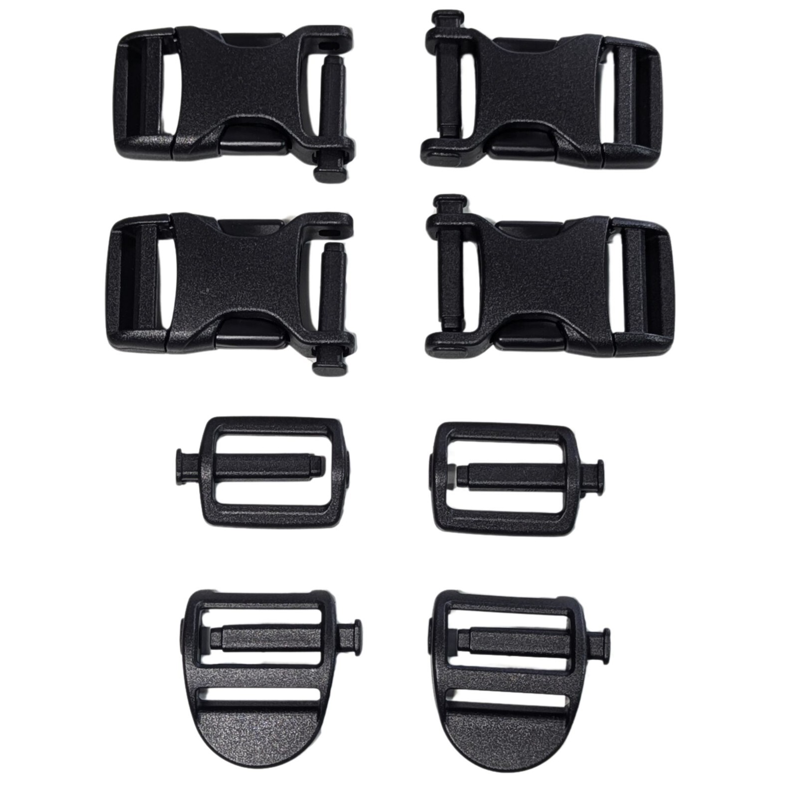 1" Replacement Repair Adjustable Backpack Quick Connect Snap Buckles Slide 8 Pcs