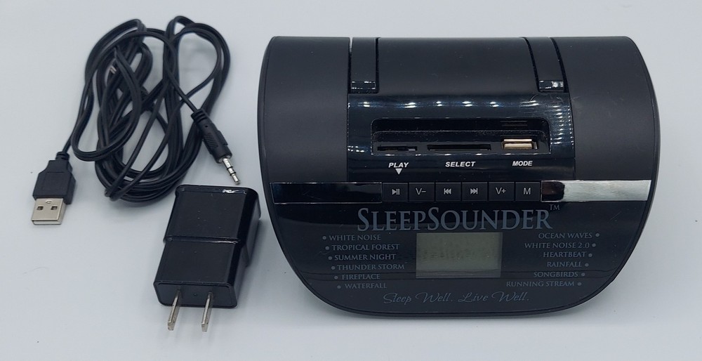 SleepSounder White Noise Machine Sleep Therapy Black