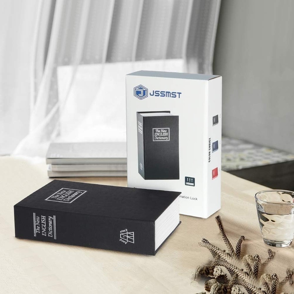 Stylish Dictionary Book Safe with Combination Lock - Secure & Elegant Storage