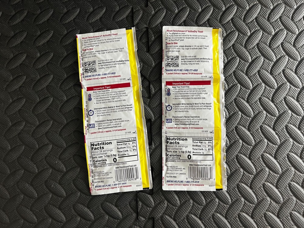 9 Packs Yeast Active Dry 0.75-Ounce Packets