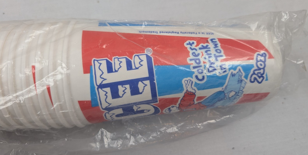 ICEE Paper Cups - 21oz - 2 Points EA - 50 Cups Sleeve - NEW
