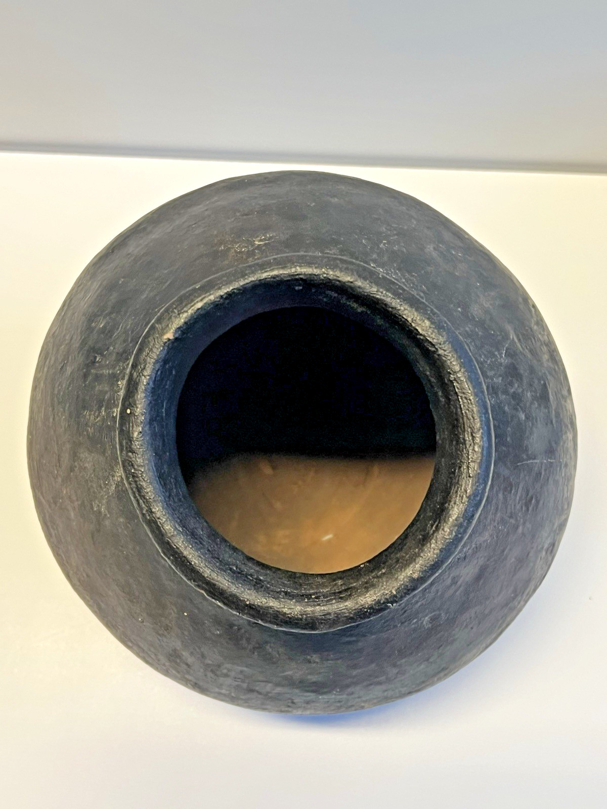 Antique Native American Indian Mississippian Era Olla Clay Pottery Jug;