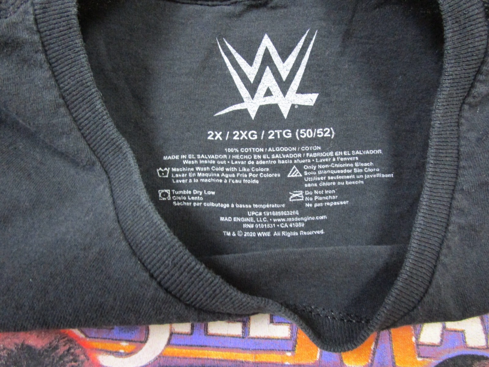 WWE Wrestlemania XIV T Shirt Men's (2XL) Black Stone Cold vs Shawn Michaels 1998