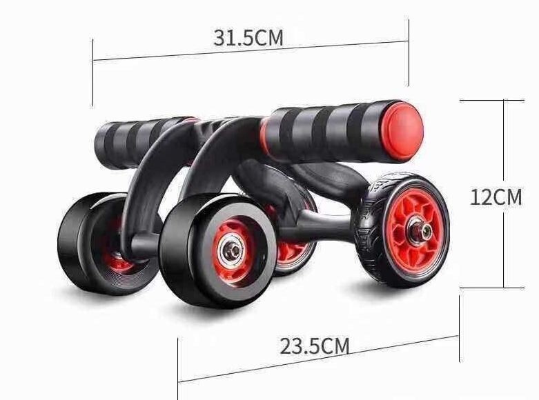 Fodoto 4-Wheel Ab Roller Abdominal Exercise Roller (Auto Rebound)