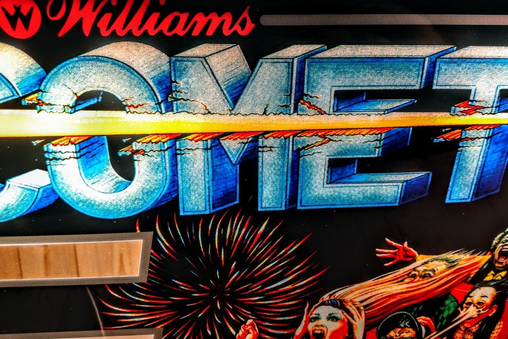 WILLIAMS comet pinball machine backglass translite replacement