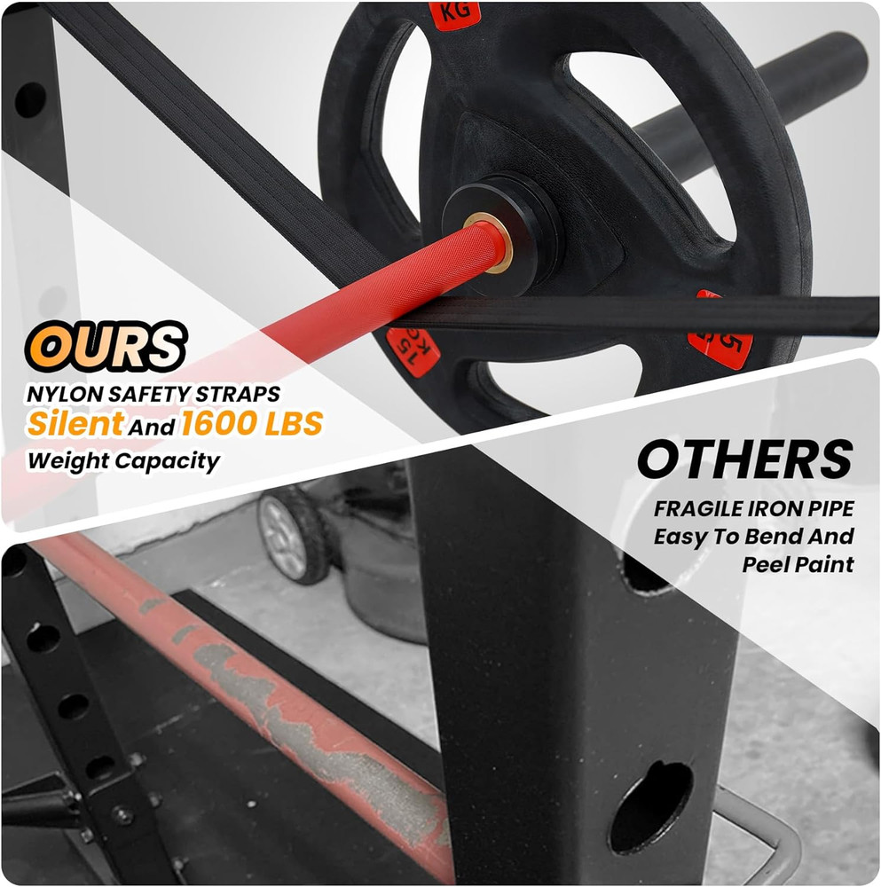 Garveelife Power Cage, Multi-Function Squat Rack with LAT Pulldown, 1600 LBS Wei