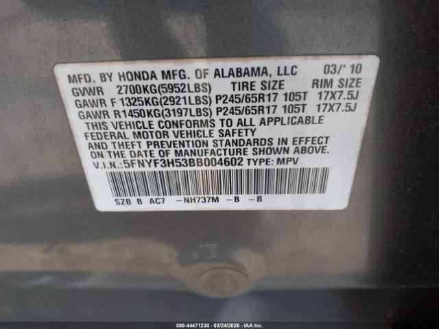 PILOT 2011 Glove Box 5028752