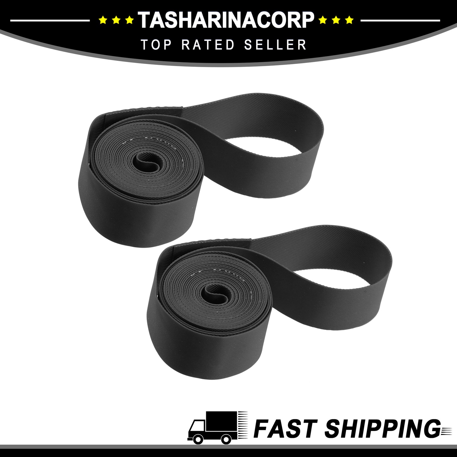 26" Bicycle Bicycle Wheel Rim Strip Rim Tape Liner Inner Tube BPVC BlackPair