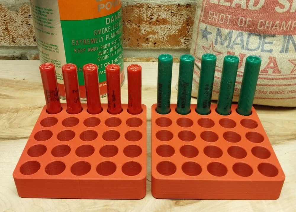 410 Gauge Shot Shell Reloading Tray/Block  25 Shells - 2 Pack - Red