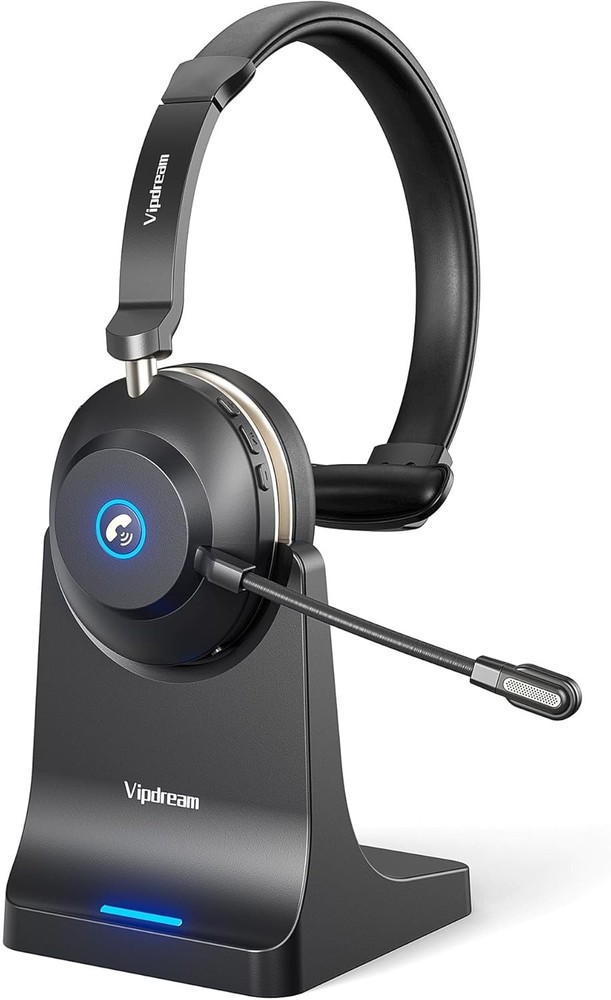 Vipdream Wireless Headset with Microphone for Work, Bluetooth 5.3 Computer Heads