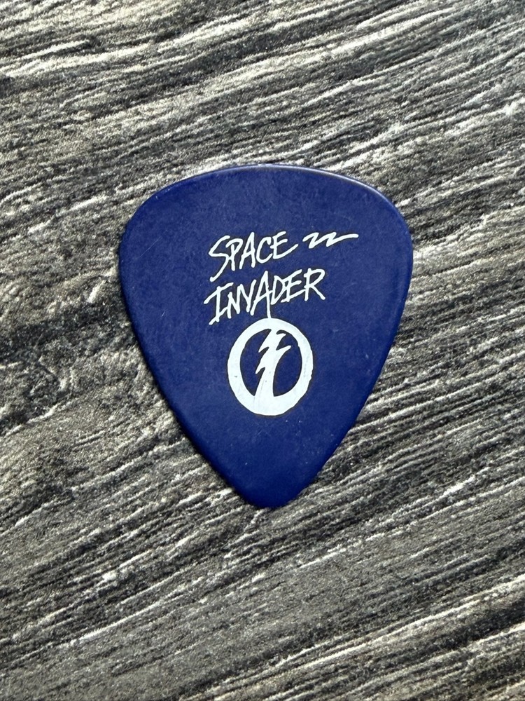 Kiss Guitar Pick ACE FREHLEY Space Invader Tour 2014 Blue White Vintage Kiss