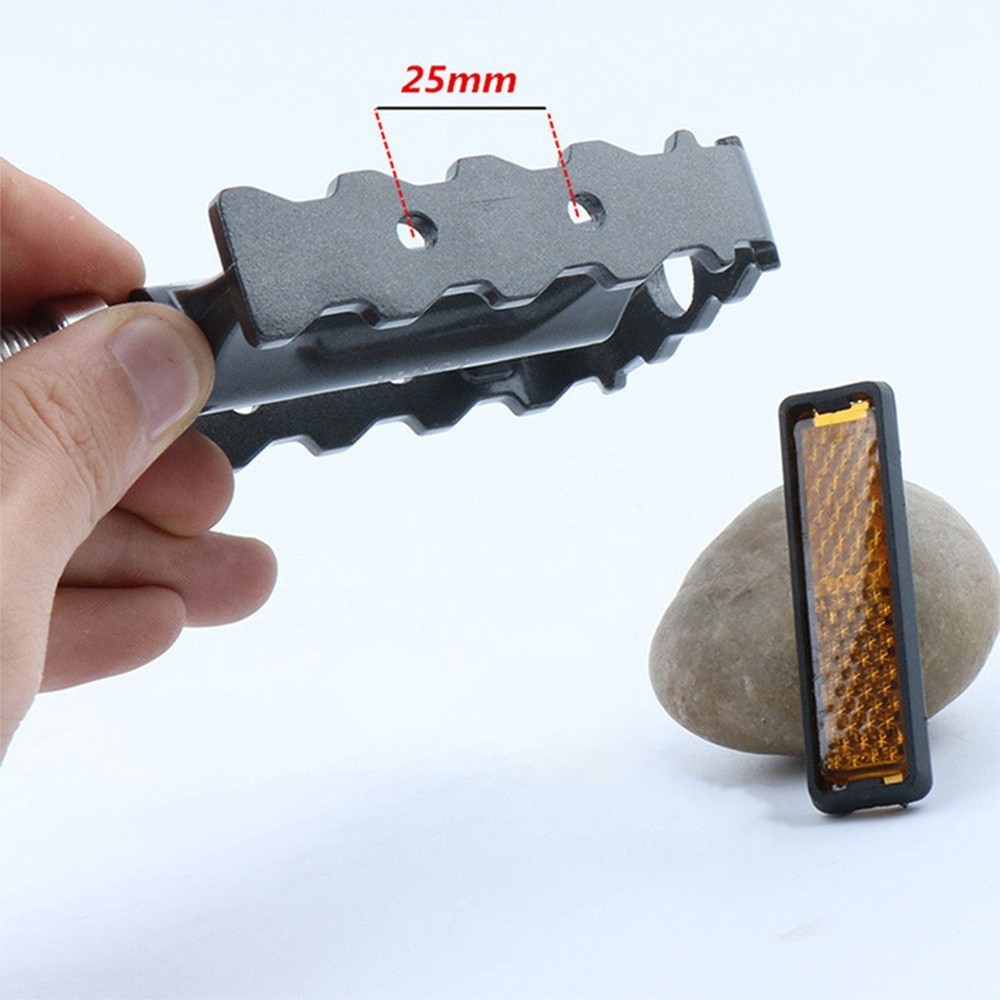 Sporting Goods Pedal Reflectors Plastic Material Rainproof Reflective Block