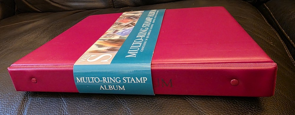 New WHS Red Multo Ring Multi Ring Stamp Album No insert Pages, Album Only