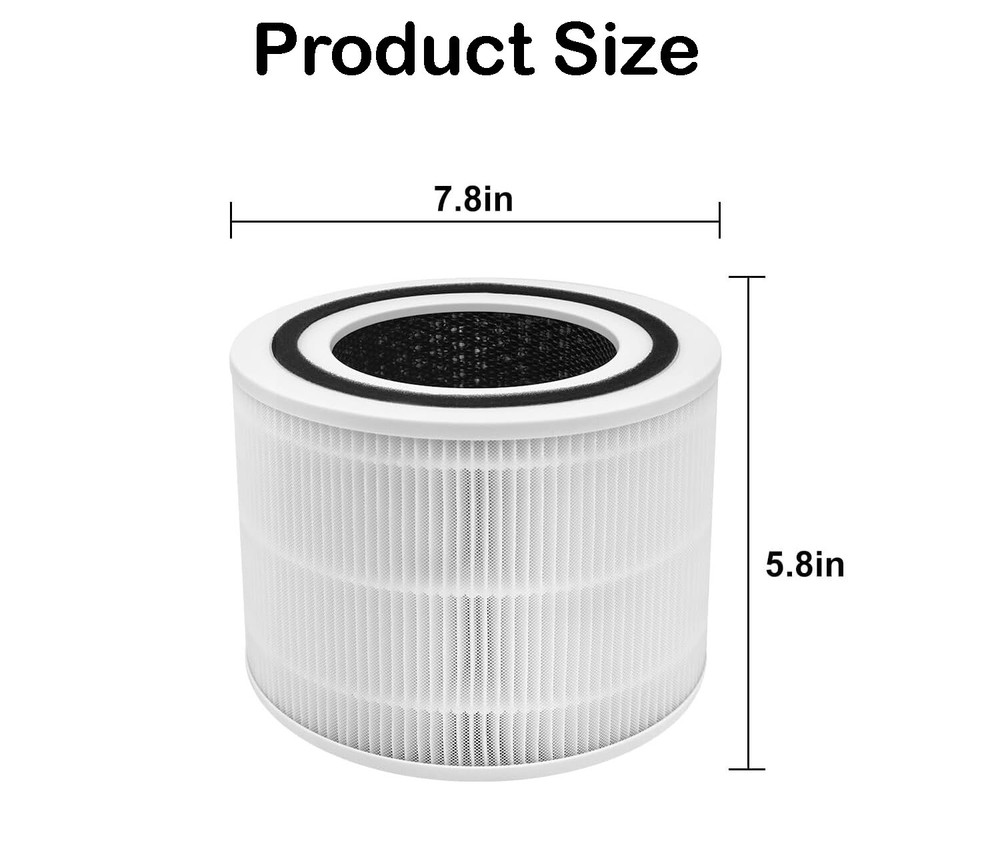 2x Replacement Smoke Remover Filter Set for LEVOIT Core 300-RAC Air Purifier
