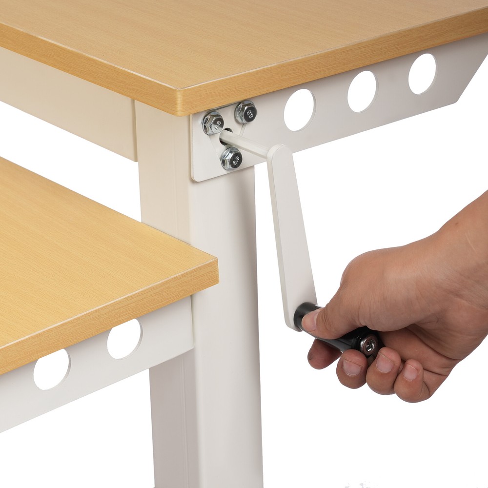 47.5" Home Office Height Adjustable Standing Desk Rolling Computer Desk Office