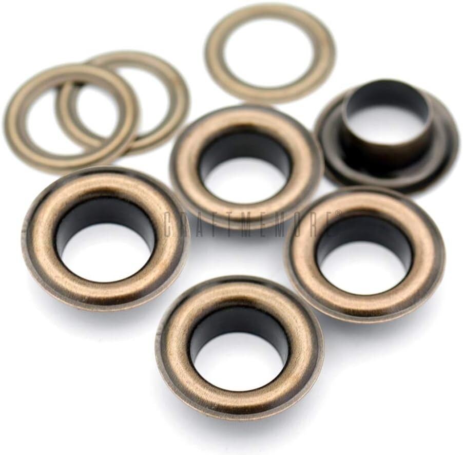 Durable Brass Grommets with Washers – Perfect for Clothes and Canvas Projects
