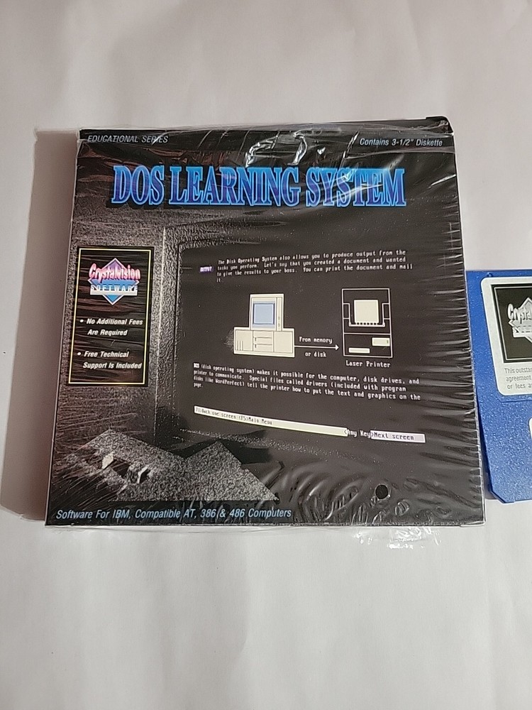 Rare CrystalVision Software DOS Learning System