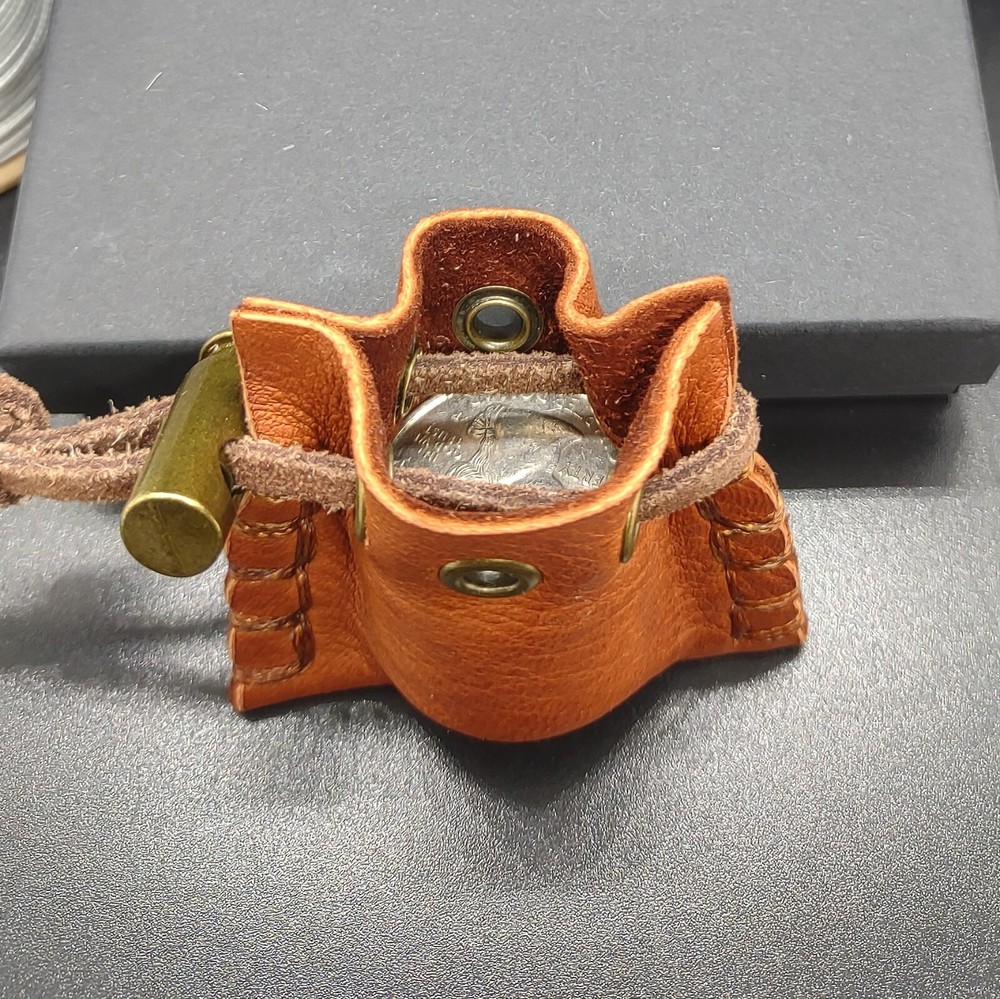 TINY Deerskin Leather Drawstring Pouch for rings, earrings, coins.