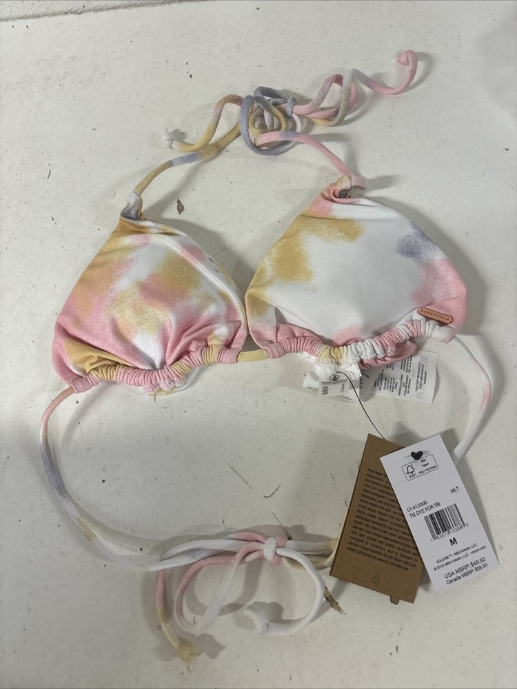 VOLCOM Tie Dye TRI Bikini Top Medium #o4