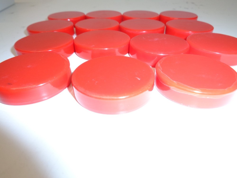 Vintage BIG Red Butterscotch Backgammon Chips