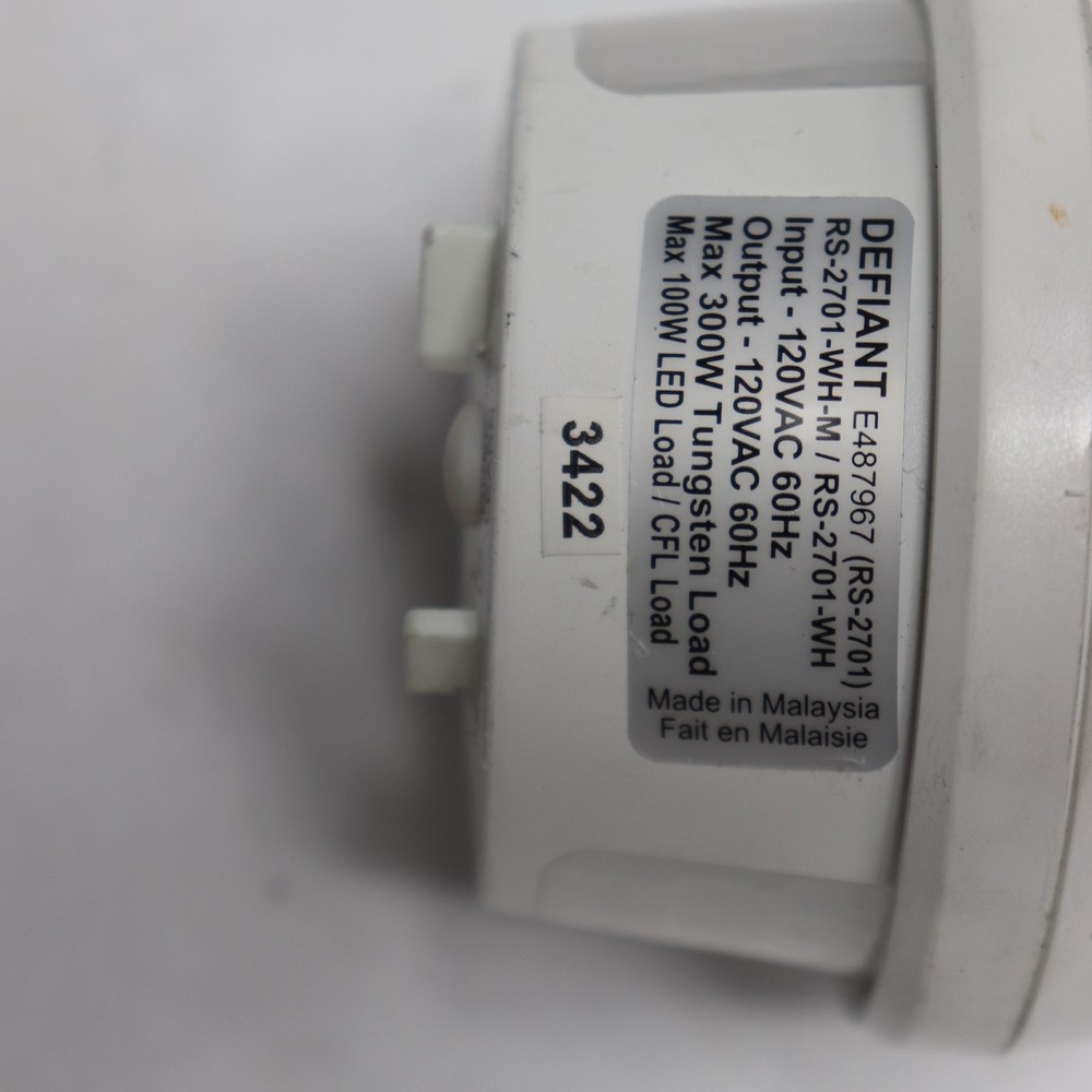 Defiant 270-Degree Replacement Motion Sensor Light Control White RS-2701